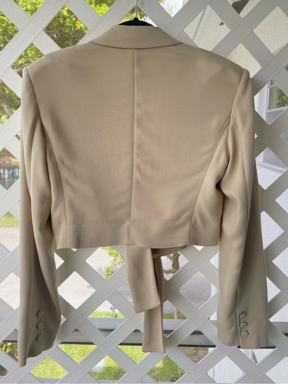 & Other Stories Cropped Tie-Front Blazer Jacket - Picture 4 of 10